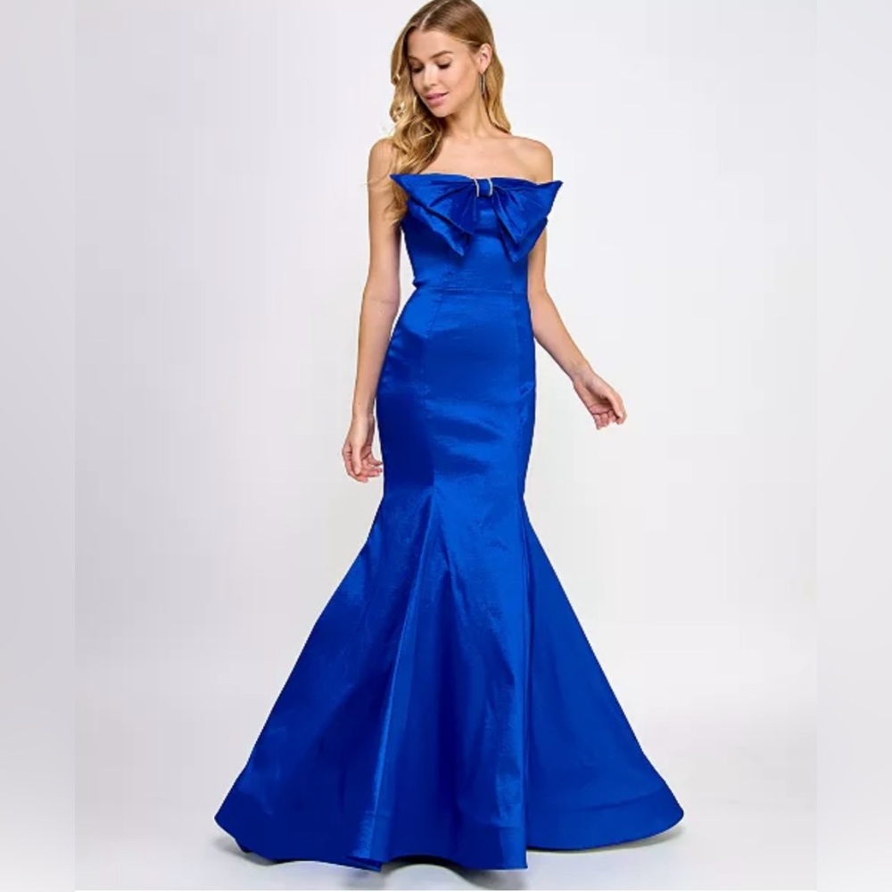 B Darlin Vibrant Blue Dress
